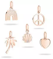 Tamaris Anh&auml;nger Set "Multipack All About Beads Regenbogen Peace-Zeichen Palme
