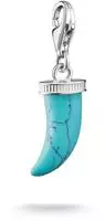 THOMAS SABO Charm-Einh&auml;nger "Zahn-Charm - Original" mit T&uuml;rkis-Imitat oder Obsidian