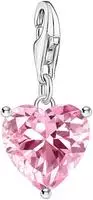 THOMAS SABO Charm Herz "Charm mit rosa Stein" mit Zirkonia (synth.)