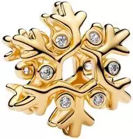 Pandora 764249C01 Charm Schneeflocke Goldfarben