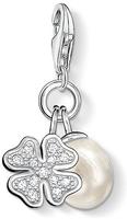 THOMAS SABO Charm-Einh&auml;nger "Kleeblatt mit Perle, 0831-167-14" mit Zirkonia (synth.)
