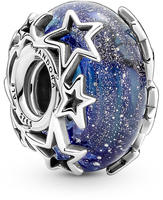 Pandora 790015C00 Silber Charm Murano Galaxienblau und Sterne