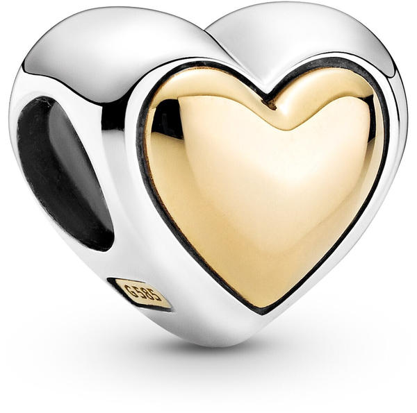 Pandora Gewölbtes goldenes Herz Charm (799415C00)