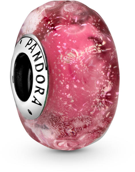 Pandora Wavy Fancy Pink Murano Glass Charm (798872C00)