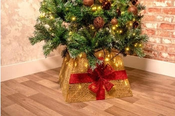 Grundig Weihnachtsbaumständer rot m. Beleuchtung 40 x Led Licher Korb Standard 45 x 45 x 27,5 cm
