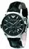 Leder, schwarz: Emporio Armani Renato Chronograph 43 mm