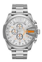 Diesel Mega Chief DZ4328 Chronograph 51mm Silber Edelstahl Herrenarmbanduhr Herren