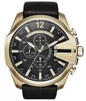 Diesel Mega Chief Schwarz Herren Armbanduhr DZ4344 Schwarzes Gold