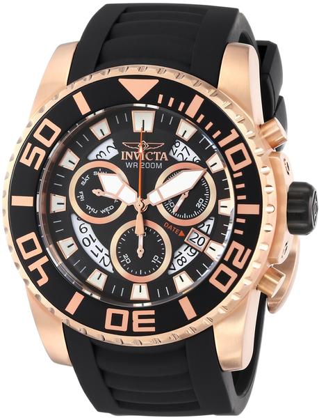 Invicta Interior Herren-Armbanduhr XL Chronograph Quarz Kautschuk 14675