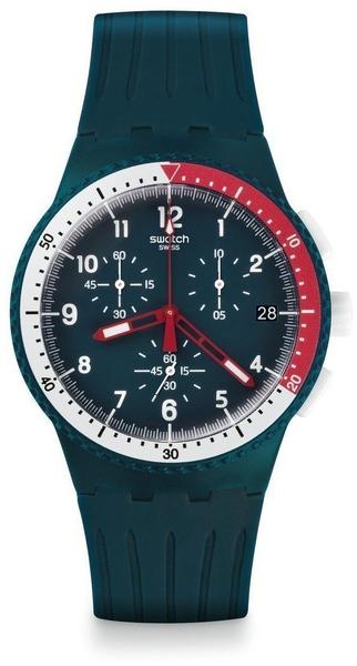 Swatch Herren-Armbanduhr Chronograph Quarz Silikon SUSN405