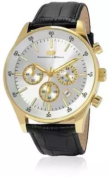 RHODENWALD & S&Ouml;HNE Goodwill Herrenuhr Chronograph Lederband S/ipg