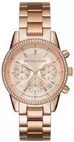 Michael Kors MK6357, Michael Kors RITZ MK6357 Damenchronograph Mit Zirkonen Rosé
