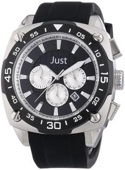 Just Watches Herren-Armbanduhr XL Analog Quarz Kautschuk 48-STG2373-BK