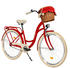 Milord Bikes Comfort Bicycle With Basket, Women's Bicycle 1-speed (Red)