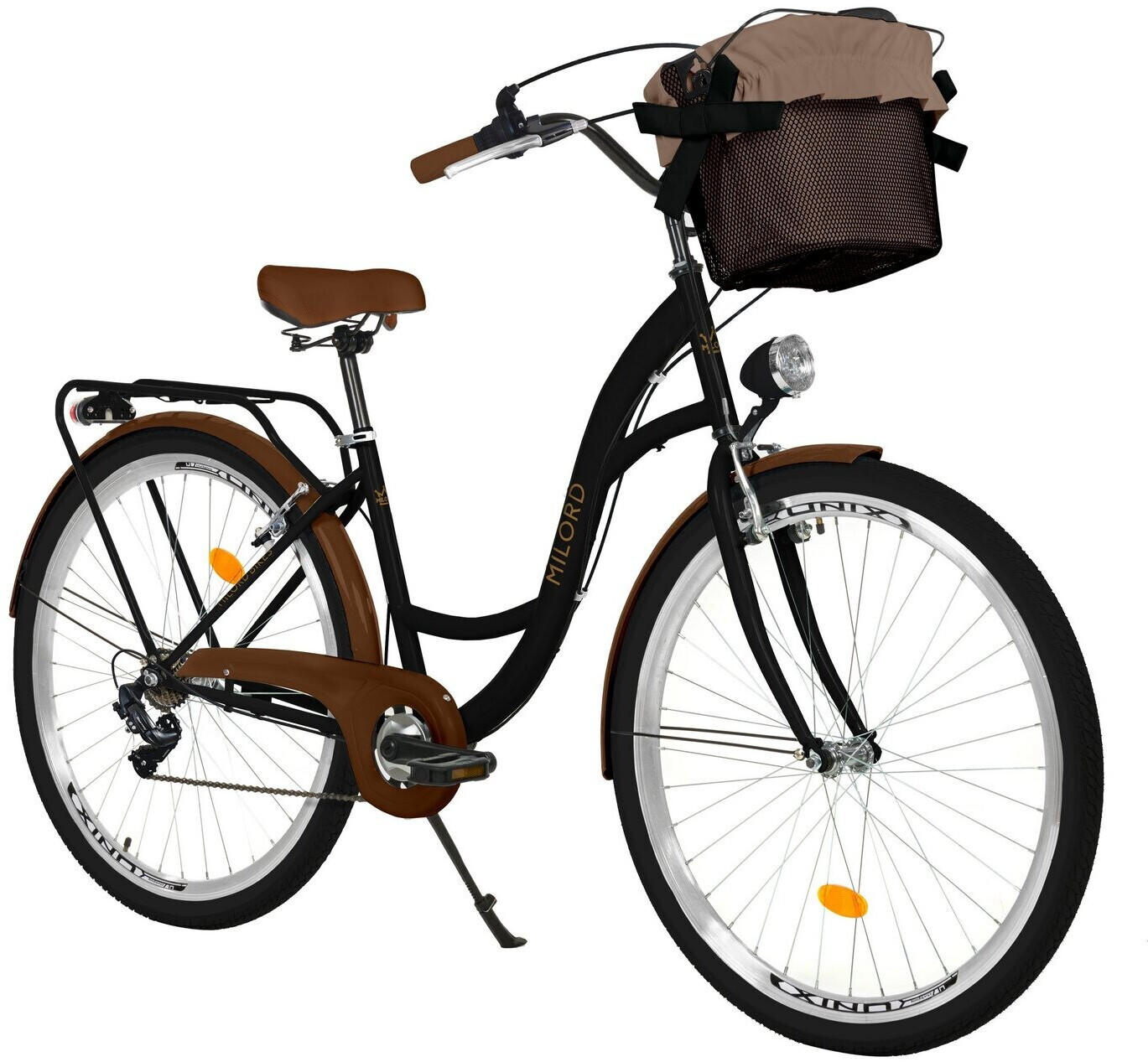 Milord Bikes Komfort Fahrrad mit Korb 28 schwarz/braun Test TOP Angebote ab  369,99 € (März 2023)