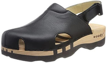 Woody London Holzschuh schwarz