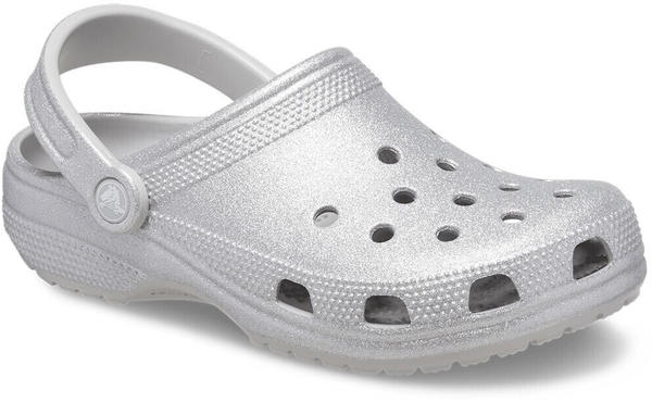 Crocs Classic Glitter Clogs weiß