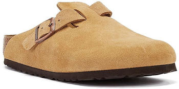 Birkenstock Boston Wildleder Latte Creme Clogs