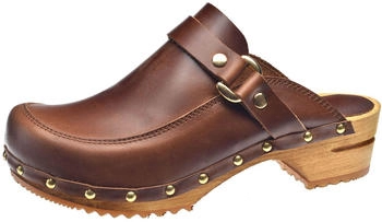 Sanita Wood-Lillen Open Clog braun Sandale