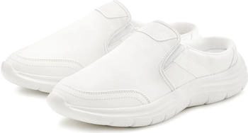 John Devin Sabot Slip-On Sneaker Clog Pantolette Schlappen vegan wei&szlig;