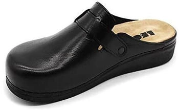 Leon 5000 Lederschuhe Clog Pantolette Komfortschuhe Hausschuhe schwarz
