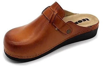 Leon 5000 Lederschuhe Clog Pantolette Komfortschuhe Hausschuhe braun