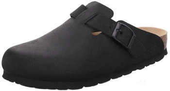 Rohde Pantolette Clog Leder Schnalle robust kombifreundlich Alba 6073 schwarz