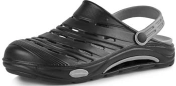 Ladeheid Leichte Eva Clogs Gartenclogs Gartenschuhe KL030 schwarz grau