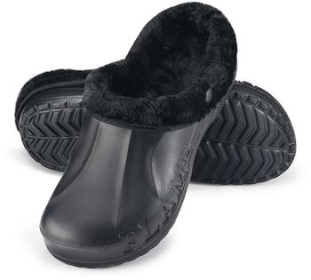 Strobl Gef&uuml;tterte Gummi Clogs A12 schwarz