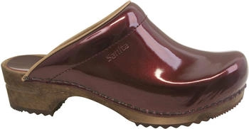 Sanita Wood Classic Patent Clog bordeaux