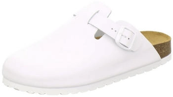 AFS Clogs Damen Bequeme Hausschuhe Leder weiss
