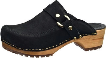 Sanita Wood-Lissy Open Clog schwarz