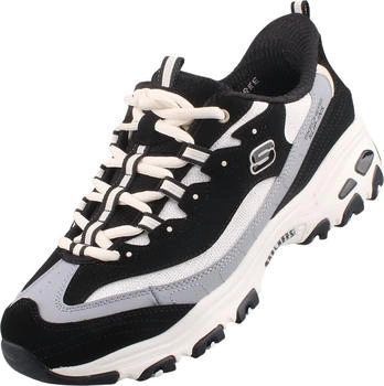 Skechers D'Lites Smooth Nostalgia Sneaker schwarz natur