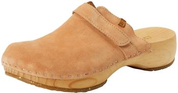 El Naturalista Lederclogs N5834 Seide Wildleder Pfirsich Shokunin gelb