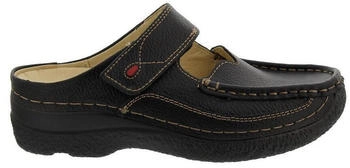 Wolky Roll Slipper Clog Printed leather schwarz 0622770-000