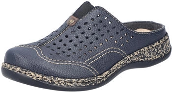 Rieker Damen Clogs 46395 blau schwarz