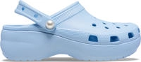 Pantoletten Crocs Classic Platform Pearl Clog 211231 Blau Female