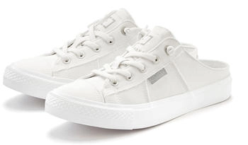 Elbsand Sabot Clog Sneaker Freizeitschuh Halbschuh Stoffschuh Slip-On Sneaker Unisex VEGAN wei&szlig;