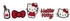 Crocs Unisex Schuh 5er-Pack Personalisieren Jibbitz für Schuh-Charme Hello Kitty