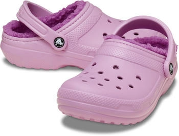 Crocs Classic Fuzz Lined Clog hydrangea
