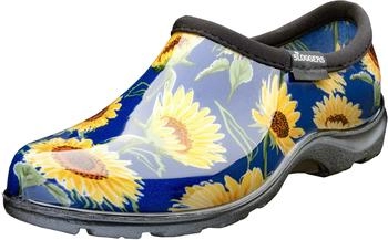 Sloggers Chicken Print Short Rain And Garden Shoes sonnenblumendruck blau