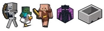 Crocs Minecraft 5 Pack Shoe Charms mehrfarbig