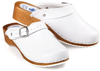 Aves-24 Holzschuhe wei&szlig;