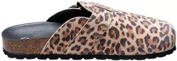 VERBENAS Clog House Shoe, Summer Shoe in Leopard Print leo