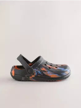 Next Fashion Next Clogs orange/black marble