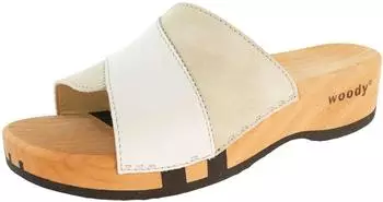 Woody Shoes Lucy Clog Mule Women weiß/creme