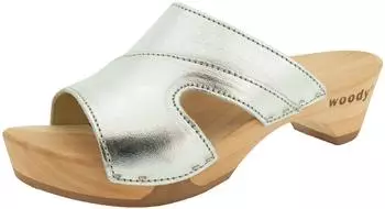 Woody Shoes Fiona Clog Mule silber
