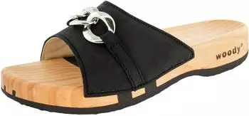 Woody Shoes Lina Clog Mule nero