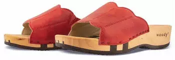 Woody Shoes Anna Clog Pantolette rosso