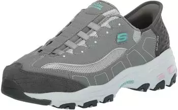 Skechers Hands Free Slip-ins D'lites Step in Sneaker grau/hellrosa